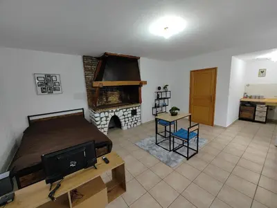 Cuisine ou kitchenette dans l'établissement Cosy Studio