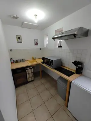 Cuisine ou kitchenette dans l'établissement Cosy Studio