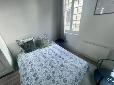 Un ou plusieurs lits dans un hébergement de l'établissement Studio Modern times a Rouen -280