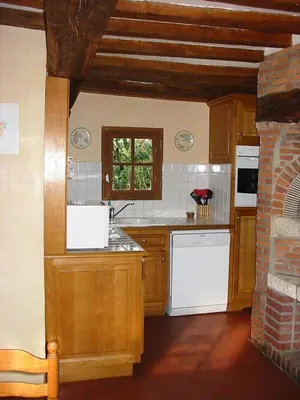 Cuisine ou kitchenette dans l'établissement Moulin de la Génetée