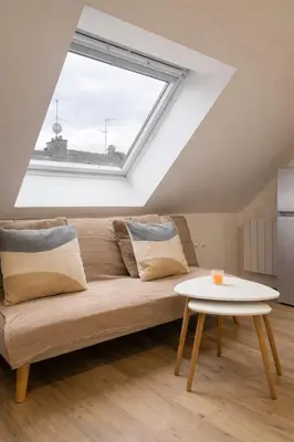 Coin salon dans l'établissement Appartement - 1 chambre - Proche Zénith & Centre