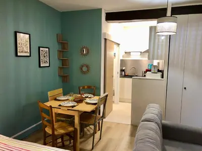 Cuisine ou kitchenette dans l'établissement L'Horizon Dieppois- Port et Plage - Proxy Gare