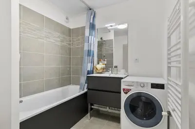 Salle de bains dans l'établissement Résidence belle air