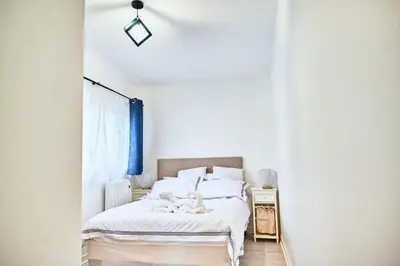 Un ou plusieurs lits dans un hébergement de l'établissement Appartement moderne et lumineux - Centre ville Creil