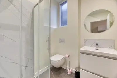 Salle de bains dans l'établissement Emma Mignon F2 proche de la gare