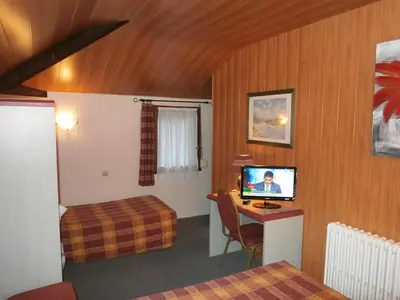 Télévision ou salle de divertissement dans l'établissement Hotel Beausejour