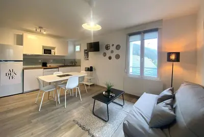 Cuisine ou kitchenette dans l'établissement Plénitude Giverny-Vernon appt 12