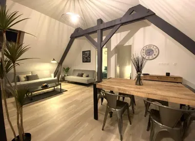 Coin salon dans l'établissement Le Loft boisé Giverny-Vernon - appt 8