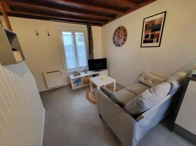 Télévision ou salle de divertissement dans l'établissement Charmant appartement au cœur du quartier St-Pierre