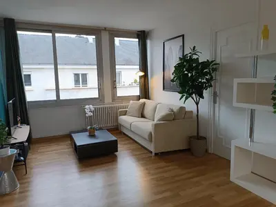 Coin salon dans l'établissement Appartement cathédrale