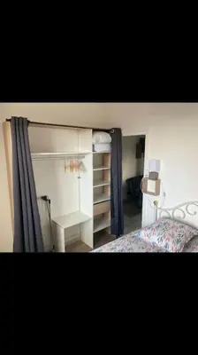 Un ou plusieurs lits dans un hébergement de l'établissement Studio « Bâbord » Le Tréport - vue mer & falaises