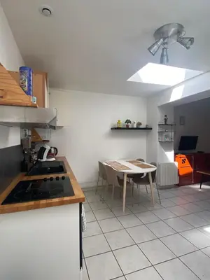 Cuisine ou kitchenette dans l'établissement Bienvenue au parc St Pierre