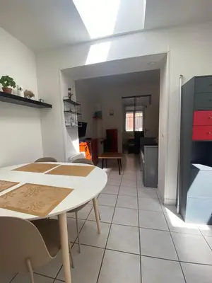 Cuisine ou kitchenette dans l'établissement Bienvenue au parc St Pierre