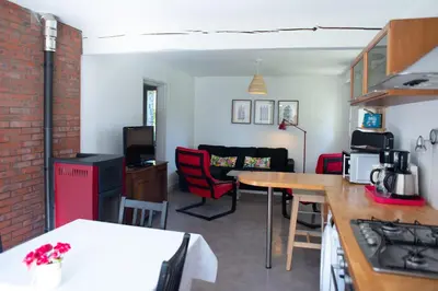 Cuisine ou kitchenette dans l'établissement La Ferme du Mesnil - Maison familiale