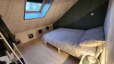 Un ou plusieurs lits dans un hébergement de l'établissement Jolie maison de campagne - Morisel