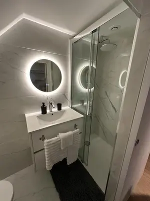 Salle de bains dans l'établissement Appartement cocooning