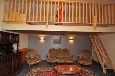 Coin salon dans l'établissement Gîte d'Airaines