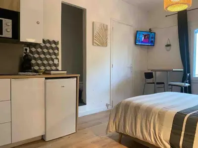 Télévision ou salle de divertissement dans l'établissement Studio hypercentre Quai de Seine