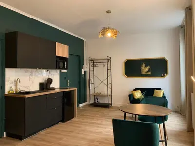 Cuisine ou kitchenette dans l'établissement Studio N°2 Plein coeur de Rouen