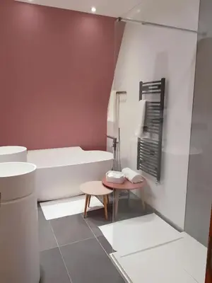 Salle de bains dans l'établissement Appartement Design Rouen-gare avec parking privé