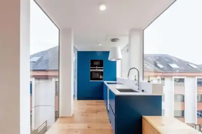 Cuisine ou kitchenette dans l'établissement Appartement Design Rouen-gare avec parking privé