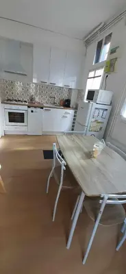 Cuisine ou kitchenette dans l'établissement L'Escapade Tréportaise