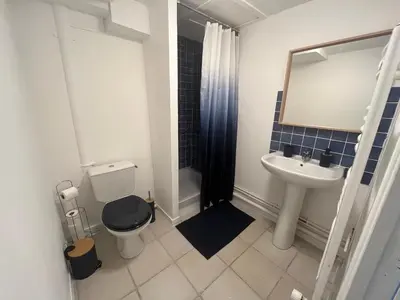 Salle de bains dans l'établissement Le Duo de la Foret - Logement F1