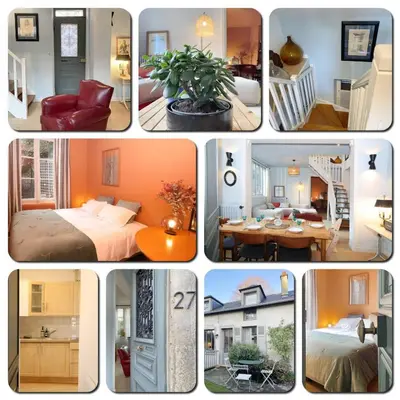 Coin salon dans l'établissement La Maison des Rues Pavées avec jardin by La Boîte En Plus