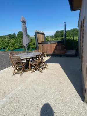 Balcon ou terrasse dans l'établissement Gîte de l'Epinay Mirabelle