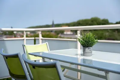Balcon ou terrasse dans l'établissement Appartement du Blanchet très agréable