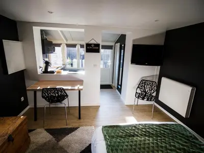 Un ou plusieurs lits dans un hébergement de l'établissement Studio Le Marais - Beauvais Sud
