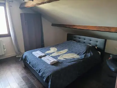Un ou plusieurs lits dans un hébergement de l'établissement Belle maison du 18e siècle