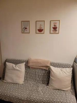 Coin salon dans l'établissement Petite maisonnette