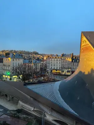 Vue générale sur Rouen ou vue de la ville depuis l'appartement