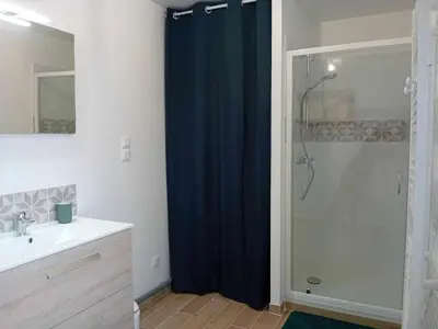 Salle de bains dans l'établissement Gite Ferme du Marronnier