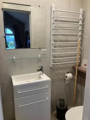 Salle de bains dans l'établissement La Marokanette