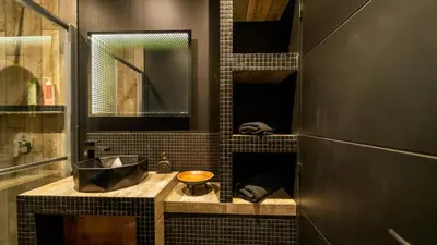 Salle de bains dans l'établissement Cine47spa