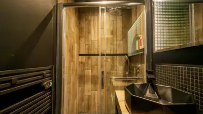 Salle de bains dans l'établissement Cine47spa