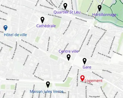 Plan de l'établissement Pause amiénoise - Proche centre ville - wifi Fibre