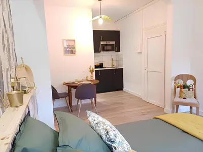 Cuisine ou kitchenette dans l'établissement Pause amiénoise - Proche centre ville - wifi Fibre