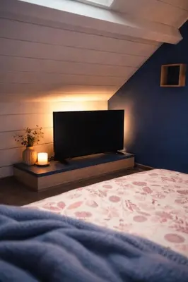 Un ou plusieurs lits dans un hébergement de l'établissement Suite avec salon prive 25m2 Wifi Netflix Duclair