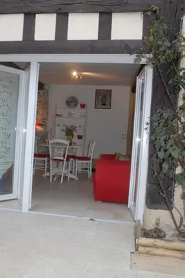 Terrasse ou espace extérieur de l'établissement Gtes Aux Portes de lEure Les Coquelicots