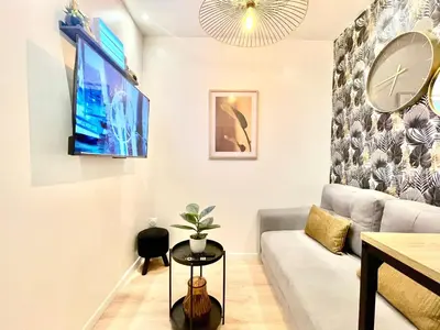 Coin salon dans l'établissement Chic Oasis in Rouen