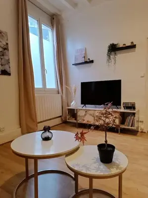 Télévision ou salle de divertissement dans l'établissement Appartement proche centre historique