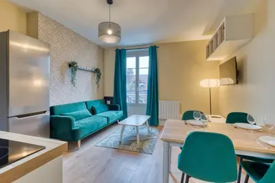Coin salon dans l'établissement Mathilde Appartement proche Clinique Mathilde