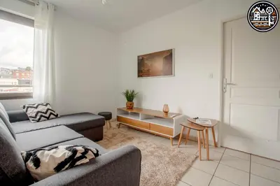 Coin salon dans l'établissement rouen gare logement avec parking