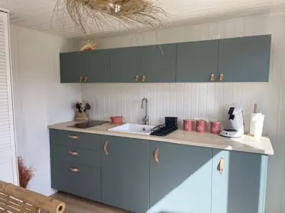 Cuisine ou kitchenette dans l'établissement Gîte Seine & Nature Le Capitaine