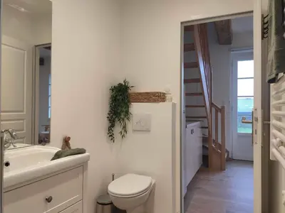 Salle de bains dans l'établissement La Poulinière