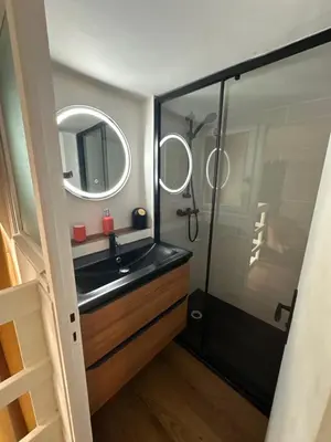 Salle de bains dans l'établissement Charmant Duplex parking en option