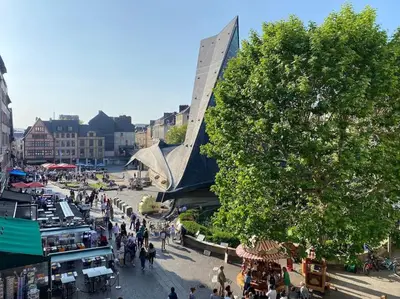 Vue générale sur Rouen ou vue de la ville depuis l'appartement